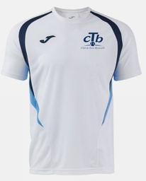 Camiseta hombre blanco y azul